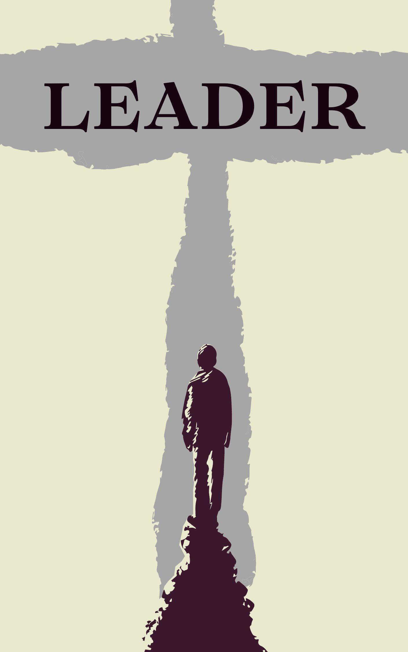 Orange Colored Boy Silhouette Illustrated Leader Themed Book Cover.jpg